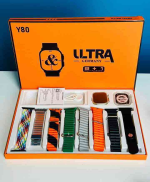আকর্ষণীয় অফারে Y80 Ultra Smartwatch With 8 Strap