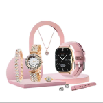 A 58 Plus Calling Smart Watch with jewellery set for woman - Image 4
