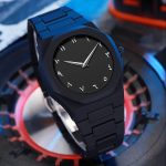 আধুনিক ডিজাইনের wrist watch সম্পূর্ণ ব্ল্যাক কালার - Image 2