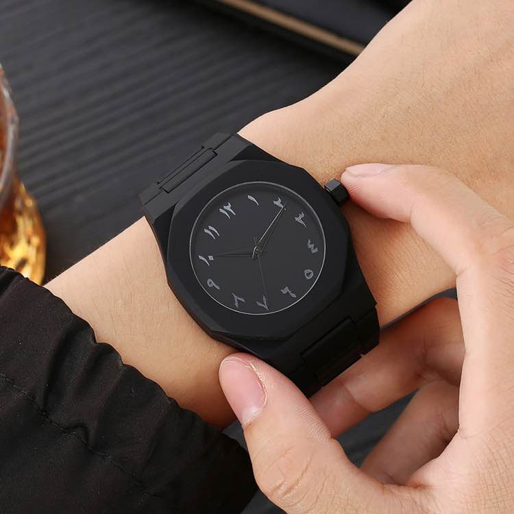 S9562aeca5a7a49a19e586f7528a51cf3m আধুনিক ডিজাইনের wrist watch সম্পূর্ণ ব্ল্যাক কালার - Image 5